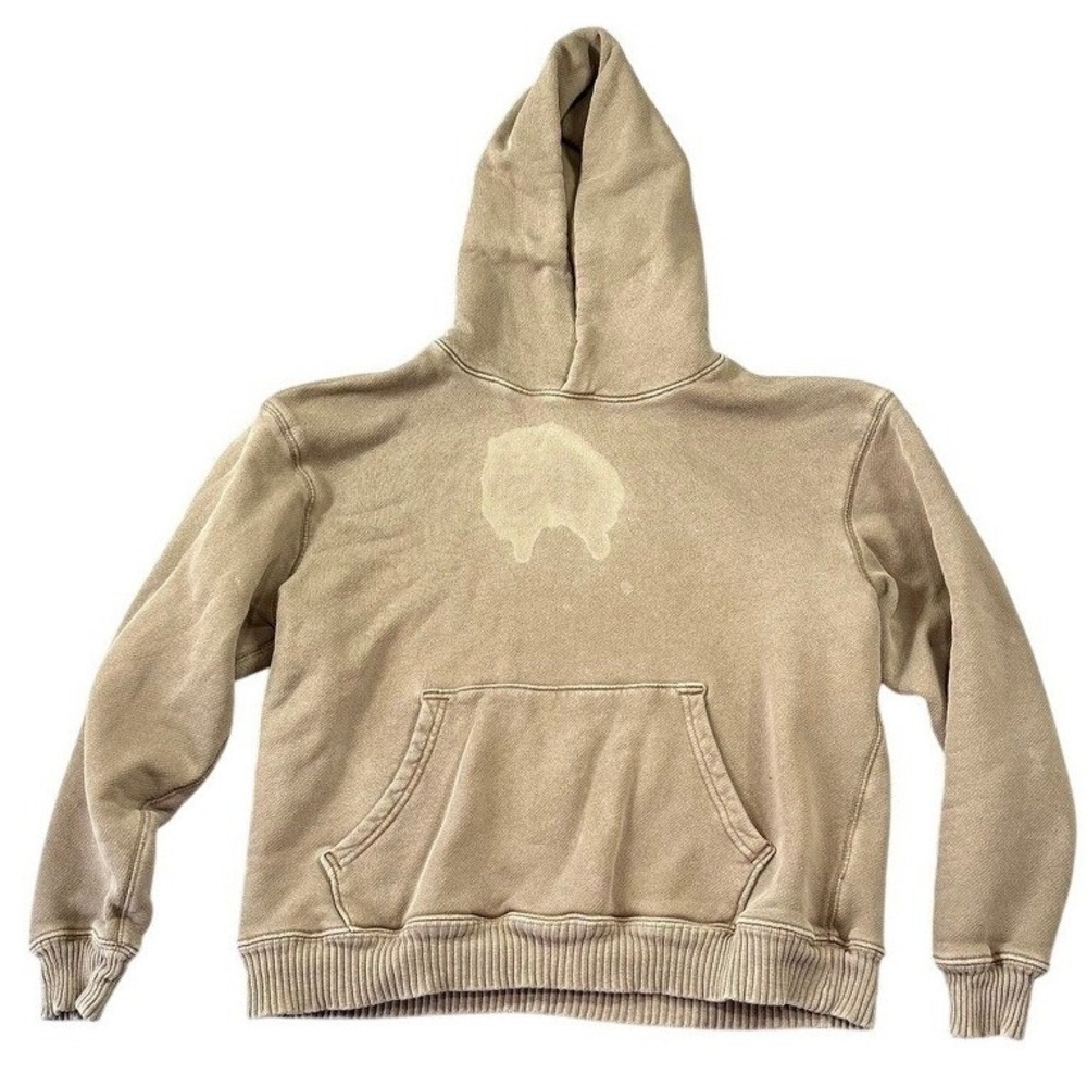 Elwood Distressed Core Hoodie Size‎ Small Organic Cotton Sun Faded Vintage Brown